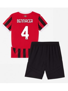 Billige AC Milan Ismael Bennacer #4 Hjemmedraktsett Barn 2024-25 Kortermet (+ Korte bukser)